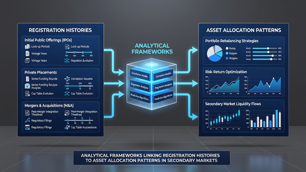 Visualization of asset allocation shifts linked to registration timelines in secondary trading environments