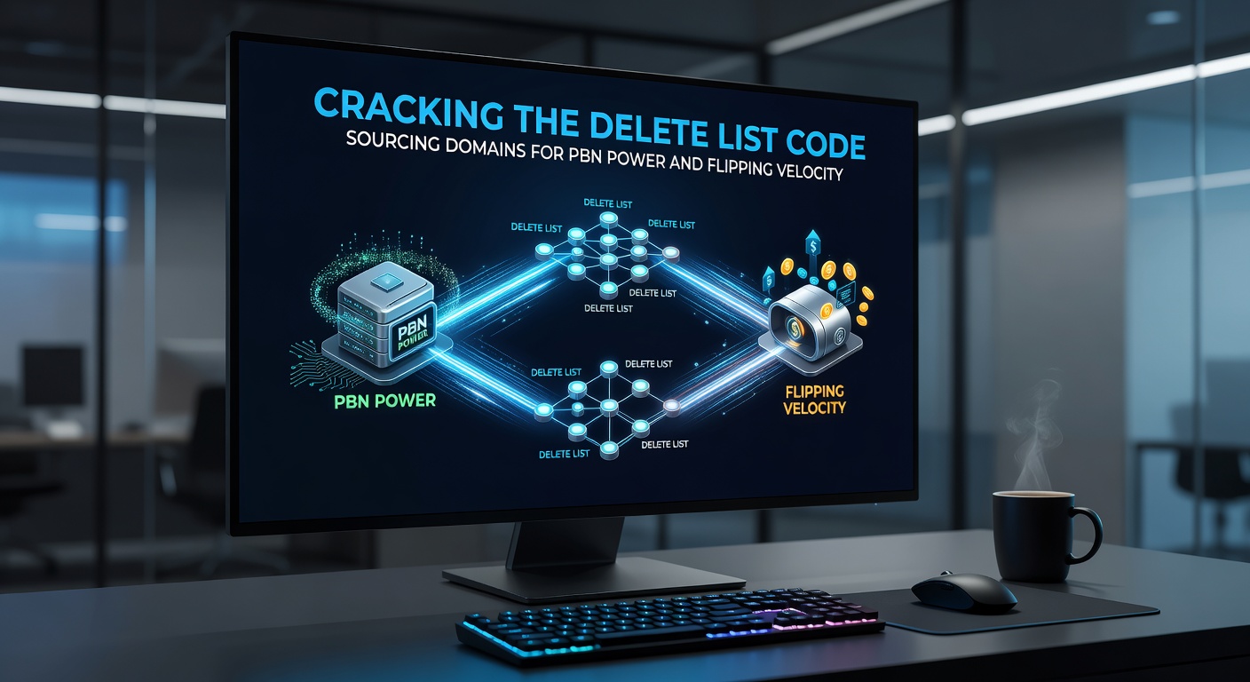 A digital dashboard displaying domain delete lists with metrics like backlinks and authority scores highlighted in real-time filters