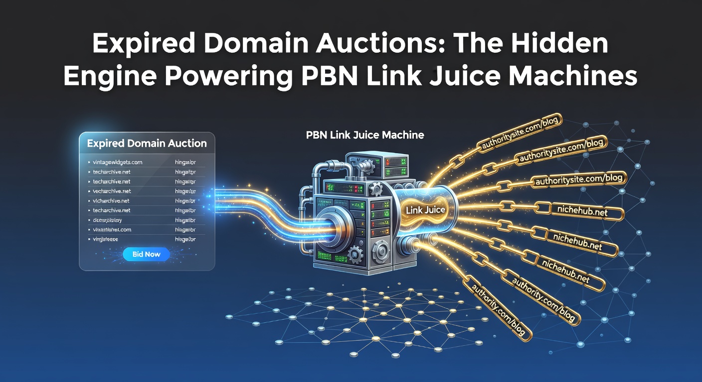 Screenshot of an expired domain auction platform displaying bidding activity on high-metric domains with SEO history