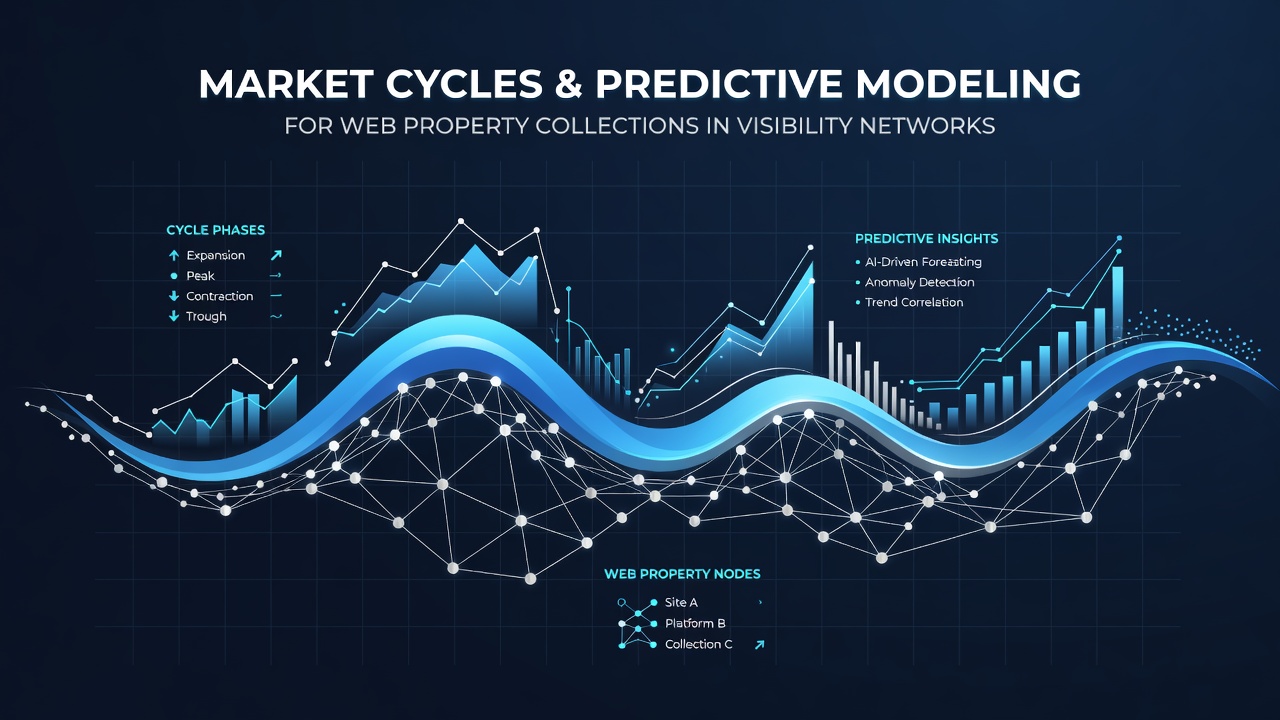 Data visualization showing predictive modeling outputs for web property visibility trends