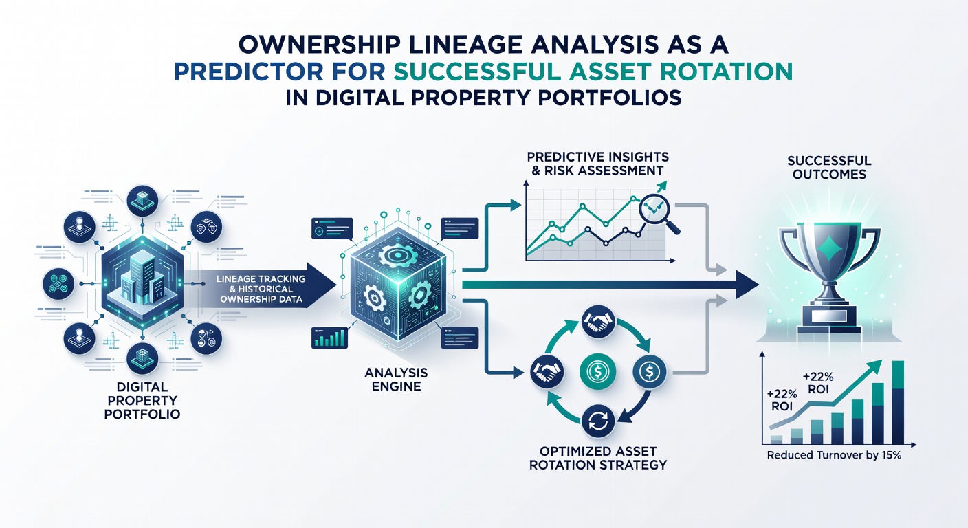 Analytical dashboard displaying lineage graphs and asset rotation timelines for digital property management