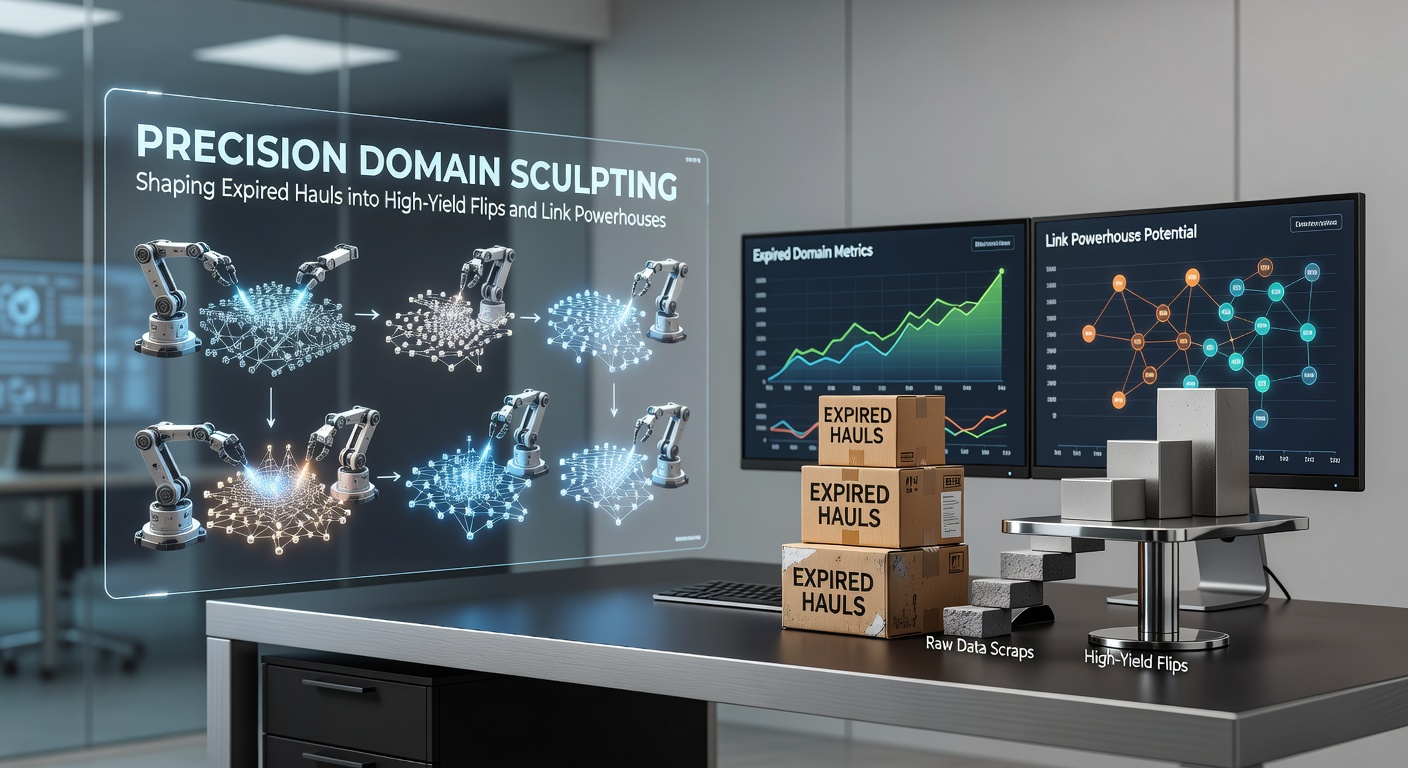 Graph depicting the value growth of sculpted expired domains over time compared to raw hauls