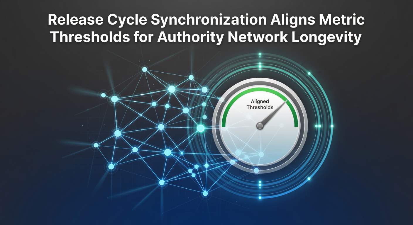 Chart illustrating synchronized release cycles and metric threshold alignments across authority networks