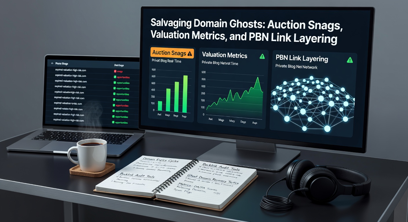 A digital dashboard displaying expired domain auctions with bidding activity and valuation charts, highlighting snags in real-time competition