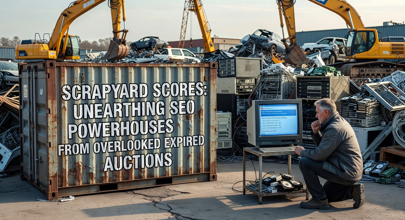 Close-up of a bidder's dashboard highlighting an overlooked expired domain auction with rising SEO metrics