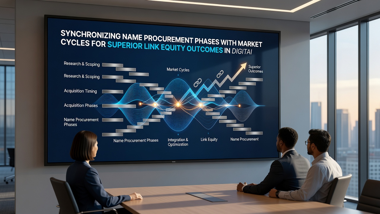 Procurement workflow diagram showing synchronization steps between market cycles and link equity acquisition